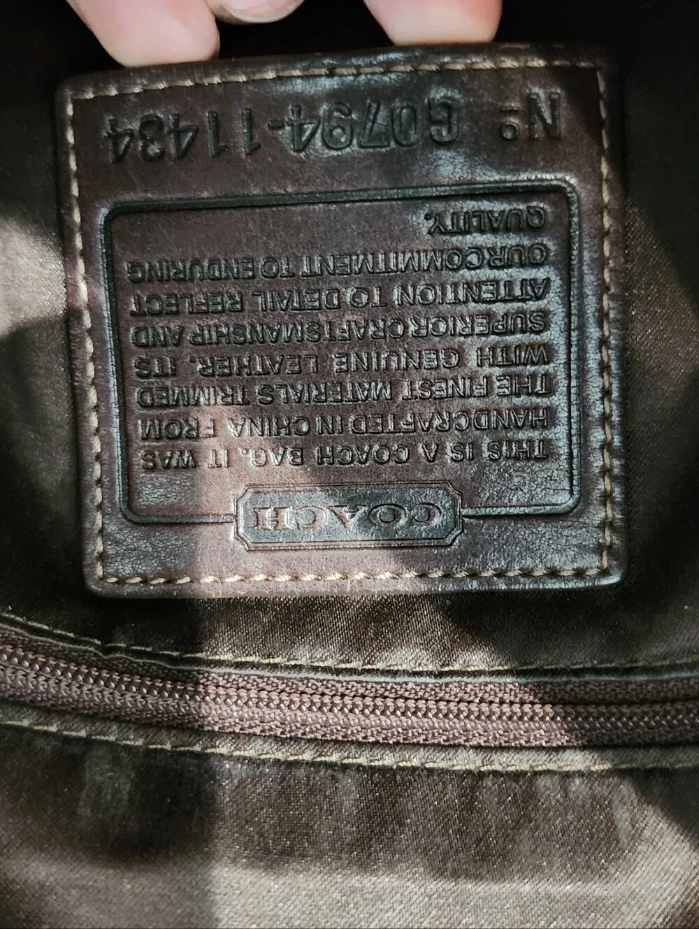 Coach Brown Signature Canvas Messenger with Dark Leather Trim
